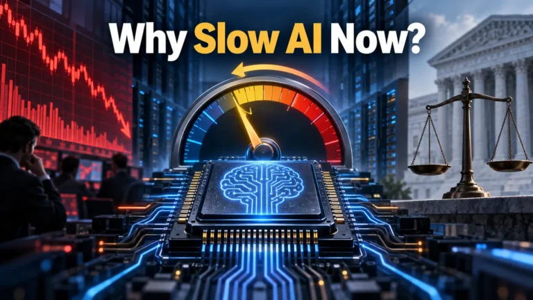 Why Are AI Leaders Asking to Slow Down—and Why Did That Trigger a Stock Selloff and an Antitrust Lawsuit?