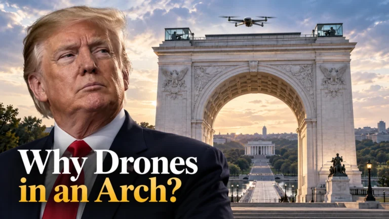 Why Does Trump Say His Giant D.C. Arch Should House Drones and Snipers?