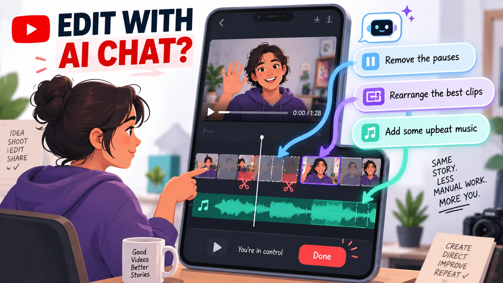 Can You Really Edit a YouTube Video Just by Chatting With AI?