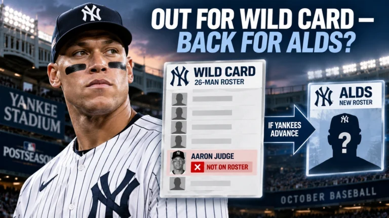 Why Is Aaron Judge Off the Yankees’ Wild Card Roster—and Could He Return for the ALDS?