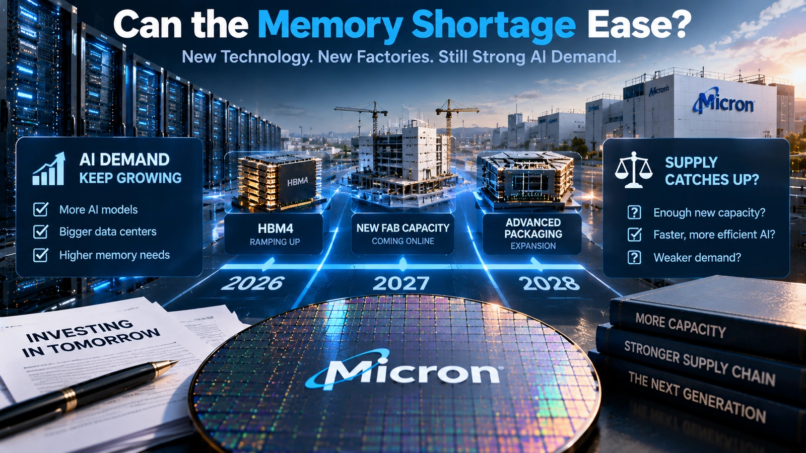 `Timeline of the key factors that could determine whether the AI memory shortage continues through 2027 and 2028`