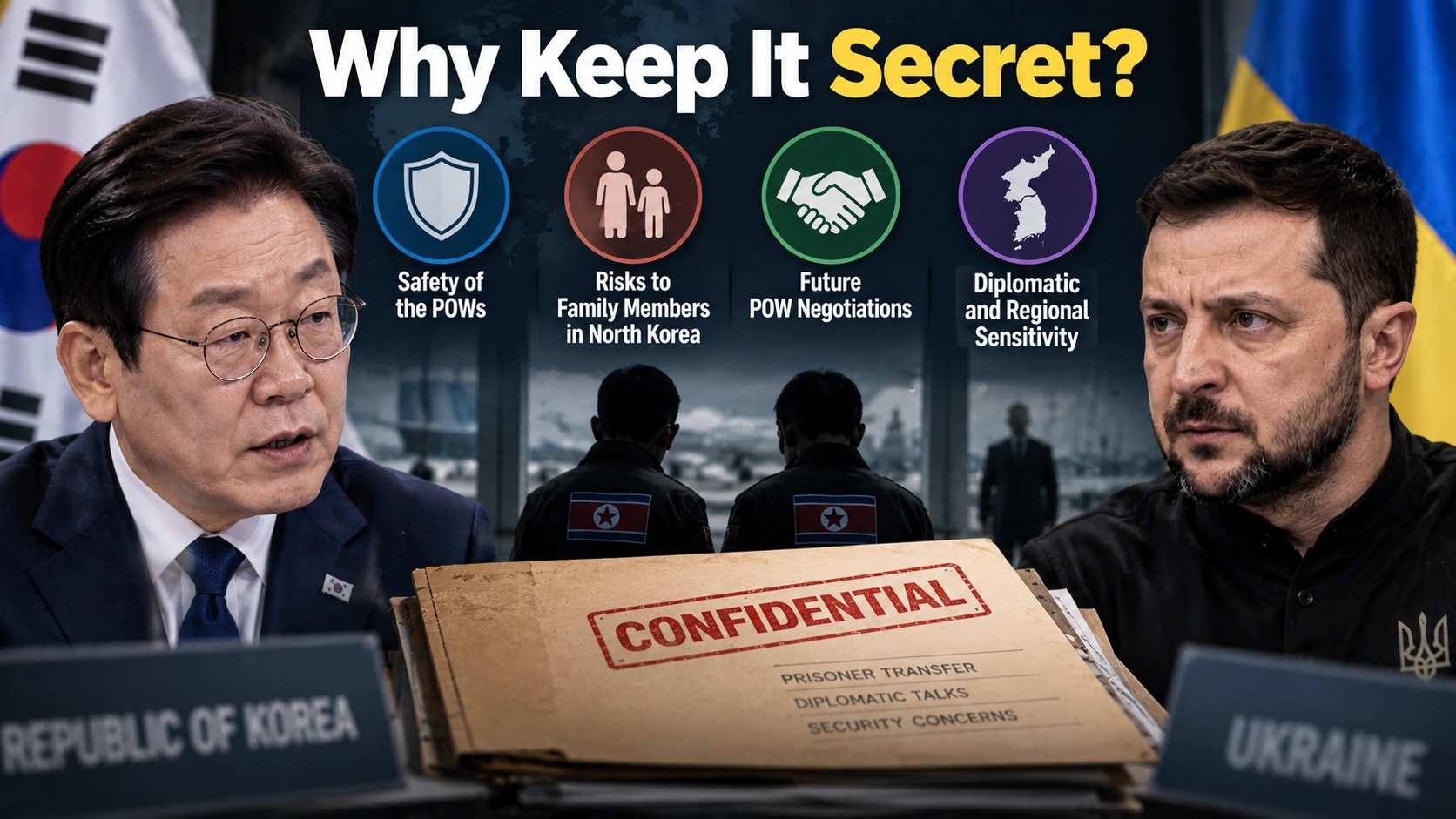 Infographic showing South Korea’s stated reasons for keeping the North Korean POW transfer confidential
