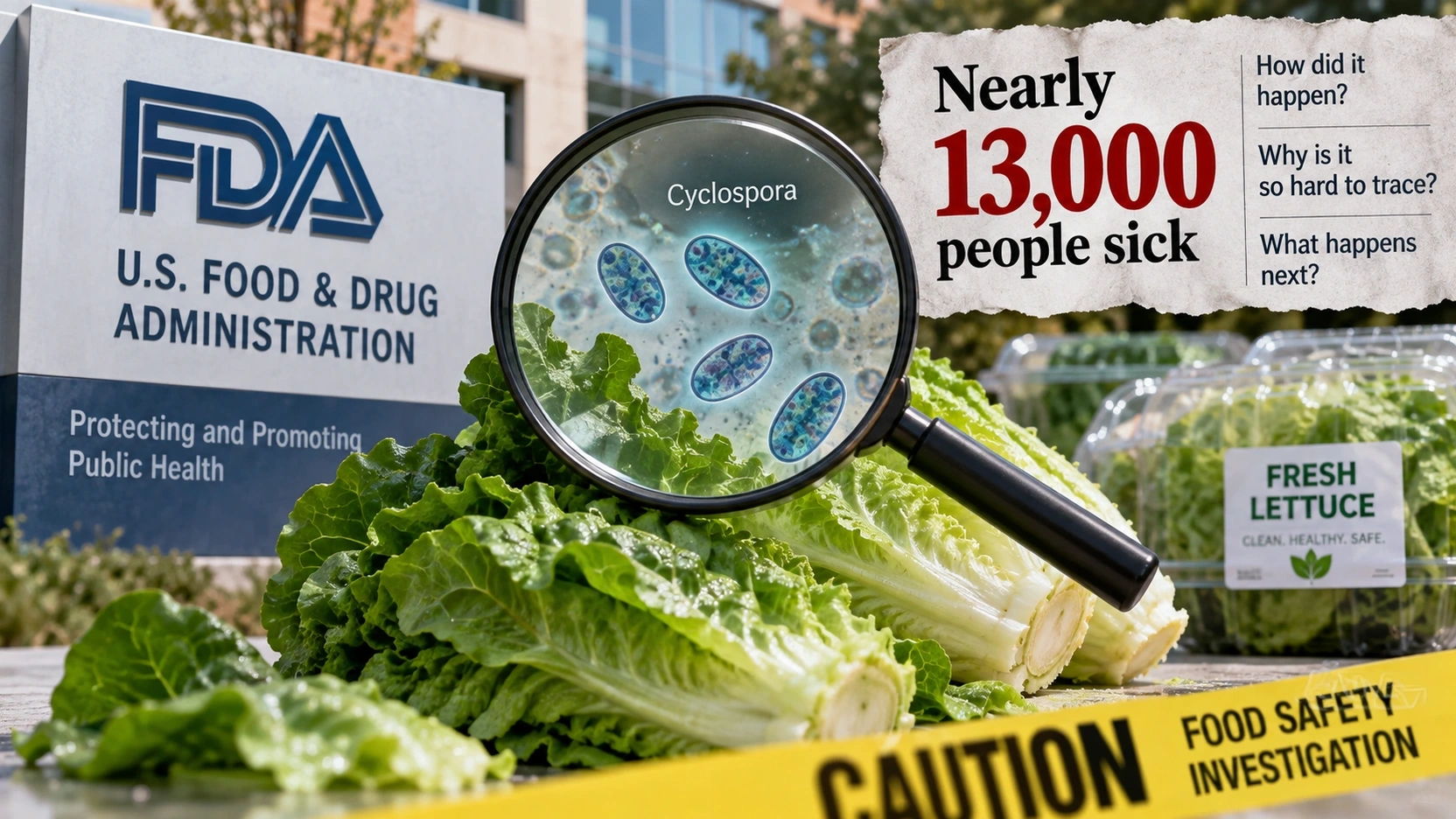 Diagram showing the two environmental locations in Mexico where FDA inspectors detected Cyclospora