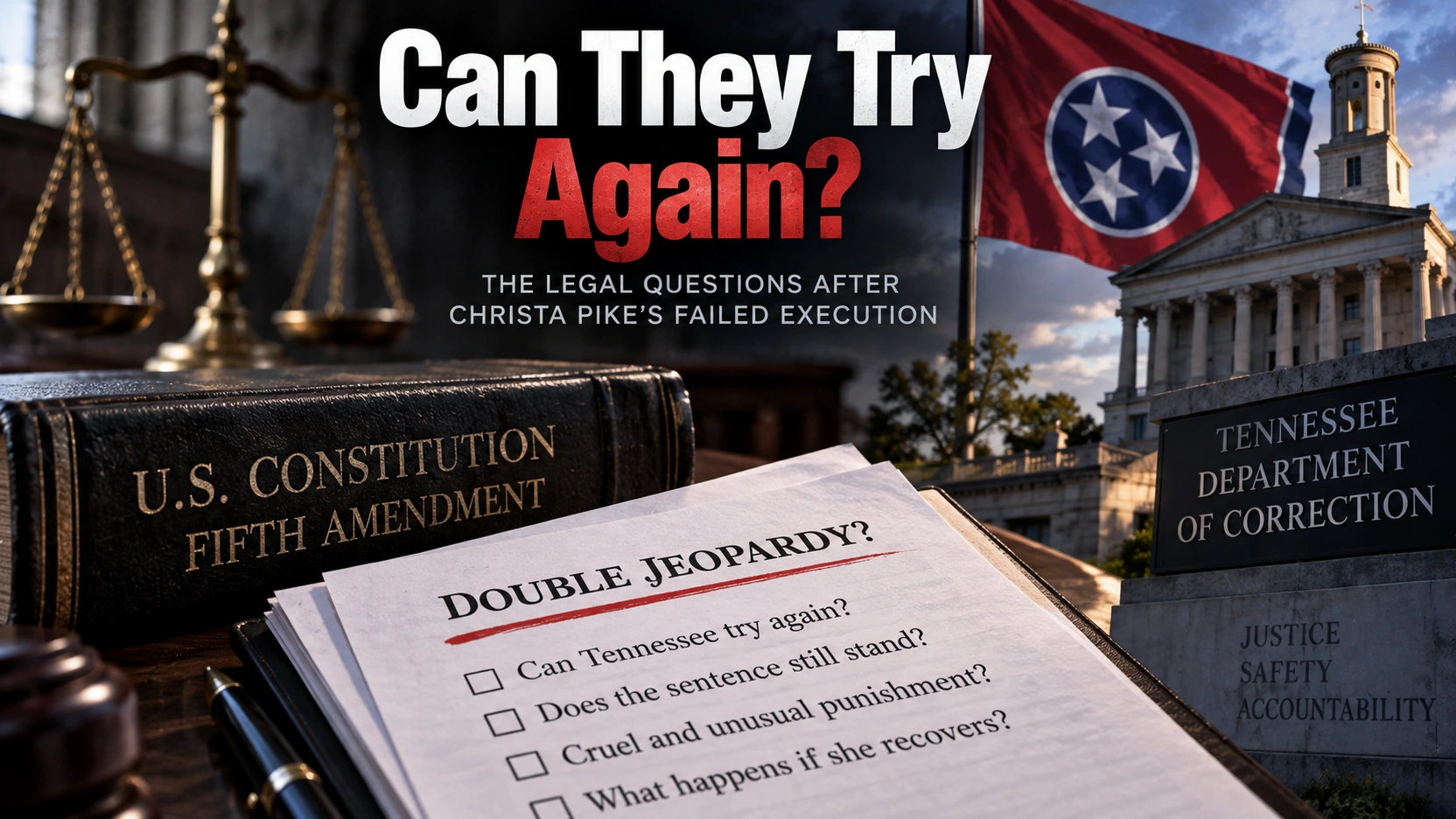 Legal comparison explaining why a second execution attempt is not automatically considered double jeopardy