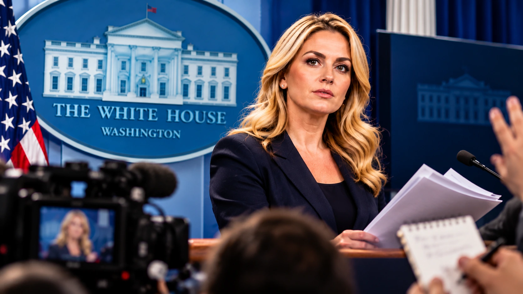 Diagram showing how the White House press secretary communicates presidential policy to journalists and the public