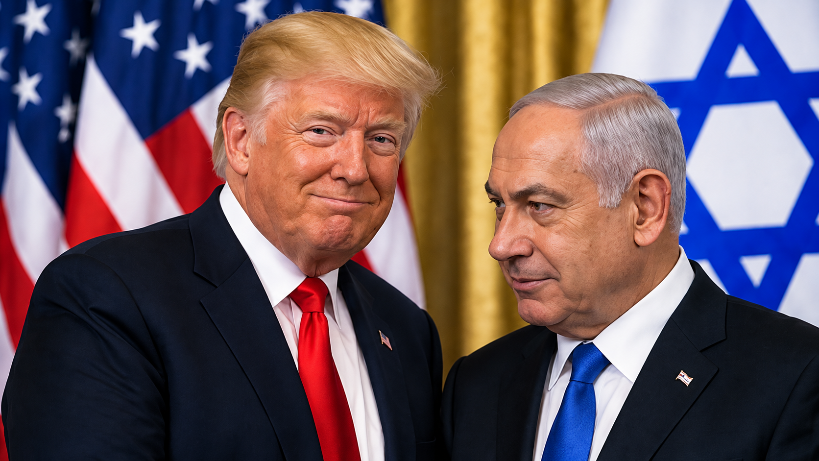 Timeline showing Trump's reluctance to endorse Netanyahu on October 1 and 13, his endorsement on October 18, and Israel's October 27 election