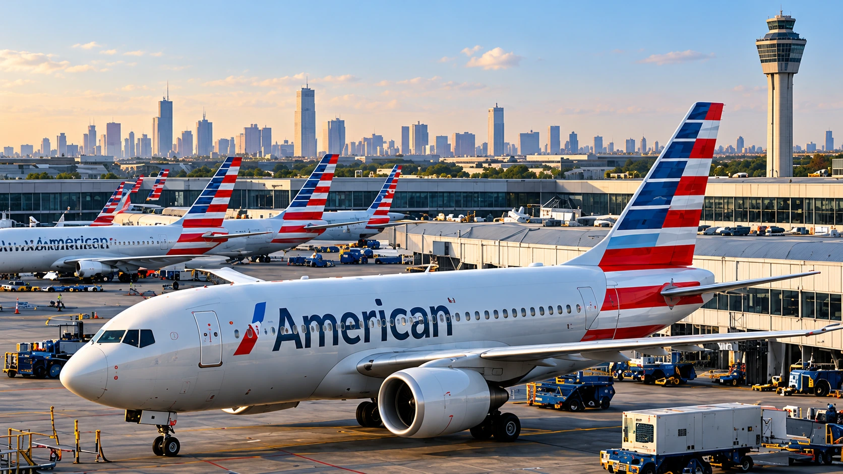 Comparison chart showing American Airlines' $2.6 billion increase in quarterly revenue and $1.9 billion increase in fuel expense