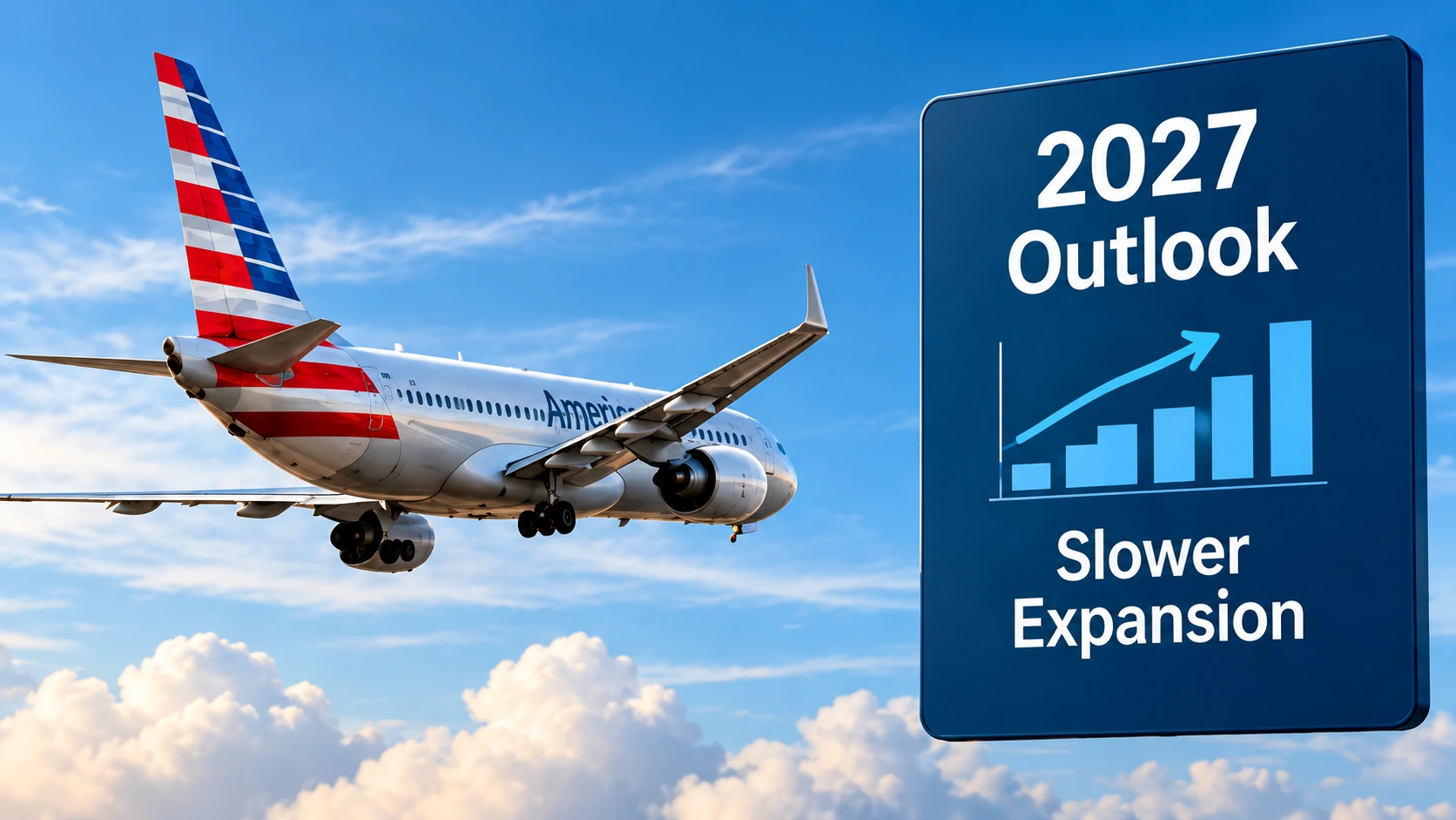 Conceptual infographic showing how slower airline capacity growth could affect seat availability and airfares in 2027