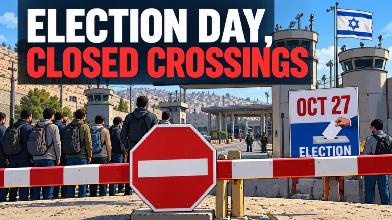 Why Is Israel Restricting West Bank Travel Days Before Its Election?